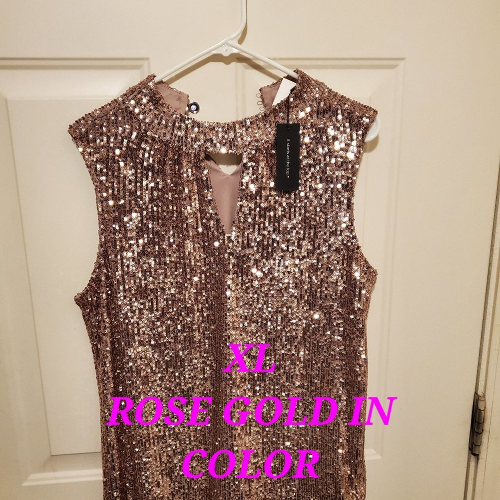 Rose Gold Sequin Top